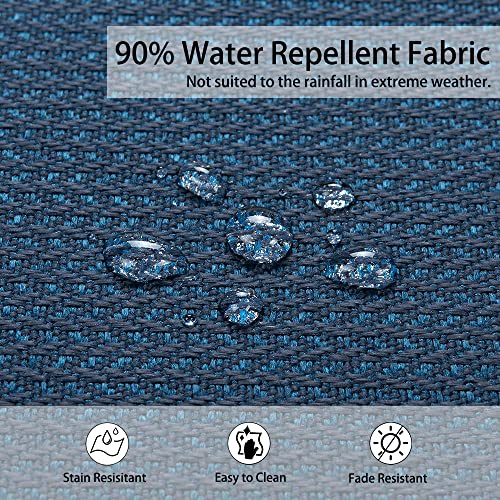 Magpie Fabrics Indoor Outdoor Waterproof Square Chair Cushion, 18" x 18" x 2.5", 2 Pack, Water Resistant Seat Cushions, for Patio Garden Office, Navy - color: Blue Navy