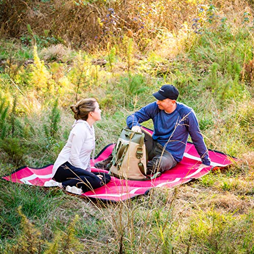 Mountain Mat 5x7 Red Outdoor RV Mat with Carry Bag – Extra Thick 5mm Recycled Poly Rug – Waterproof, Reversible, Heavy-Duty – Luxury Camping Mat for Patio, Beach, Campsite (Red with Carry Bag, 5'x7') - color: Jester Red [5x7], style: 5' x 7'