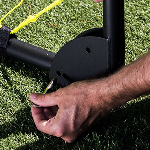 Franklin Sports Competition Soccer Goals - Backyard Portable Steel Soccer Goals - Adult + Youth Soccer Goal with Net + Ground Stakes Included - Multiple Sizes + Colors - color: Black, style: Folding 12' x 6'