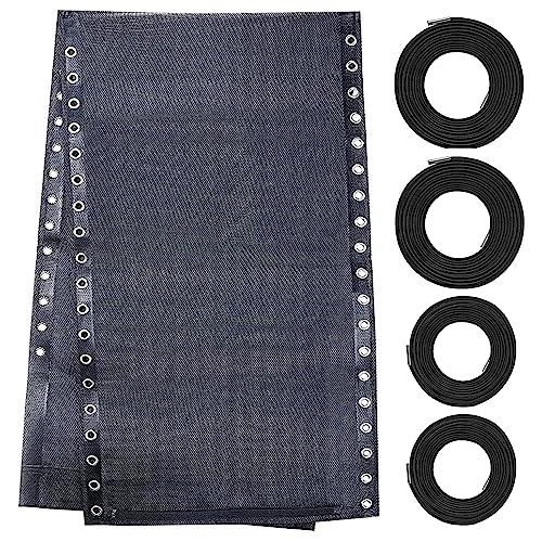 Ostlttyn Zero Gravity Chair Replacement Fabric with Bungee Cord Kit, 19 Inch Wide Repair Cloth with Replacement Cord for Anti Gravity Outdoor Recliner Patio Lounge Lawn Beach Sling Chairs, Black - color: Black