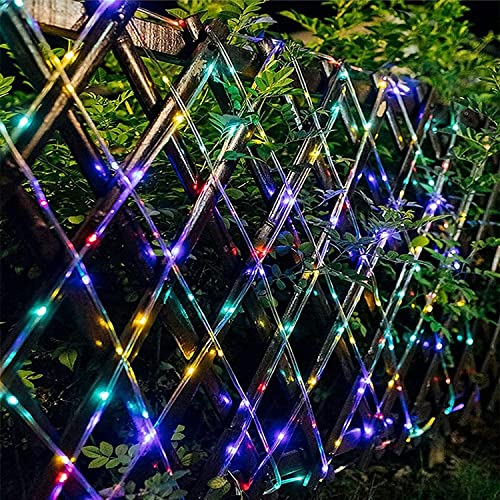 JMEXSUSS Trampoline Accessories 200 LED Trampoline Lights, 66ft IP 65 Waterproof Solar String Lights Outdoor, 8 Modes Solar Rope Light for Garden Yard Ladder Slide Tent Camp(Multicolor) - color: Multicolor, size: 200 LED