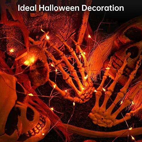 Blingstar USB Powered Fairy Lights, 2 Pack 33Ft 100 LED, Flexible Silver Wire, Mini String Lights for Halloween/Christmas Tree/Stage/Party/Holiday Indoor Decoration, Orange - color: Orange