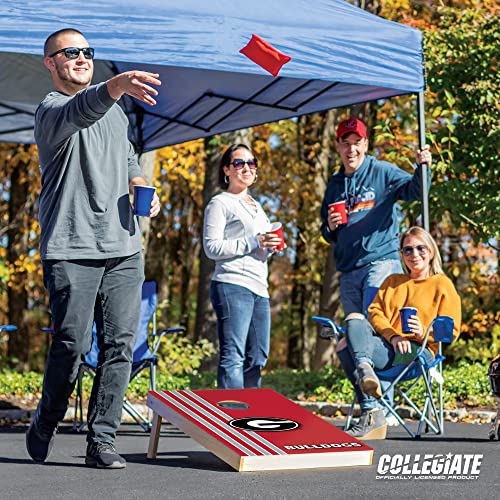 Wild Sports 2' x 3' Solid Wood Cornhole Set with Direct Print HD Team Graphics – Great Gift for Any NCAA Fan! Bean Bag Toss Family Outdoor Games – Georgia Bulldogs