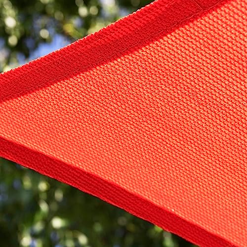 ColourTree 10' W x 17' L Red Pergola Sun Shade Canopy Replacement Cover UPF50, Commercial Grade 260 GSM Cloth for Outdoor Patio, Includes Stainless Steel Weighted Rods (We Make Custom Size)
