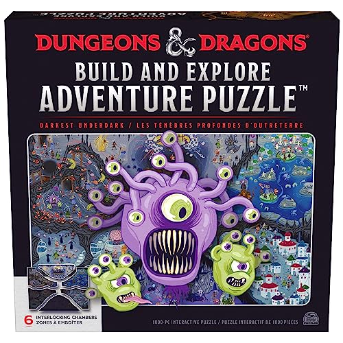 Dungeons & Dragons, Build and Explore Adventure Puzzle, DND Adult Puzzles, Dungeons and Dragons 1000 Piece Puzzles for Adults and Kids Ages 12+ - color: Build and Explore 1000pc Puzzle