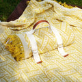 Genovega 2 in 1 Extra Large 80"* 80" Rug Picnic Blankets Waterproof Outdoor Beach Blanket Foldable Camping Mat Supplies Europe Travel Accessories Hawaii Necessities Hiking Items Yellow - color: Yellow