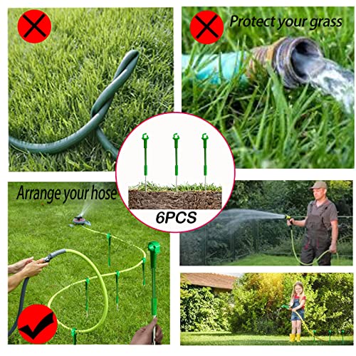 6PC 1'' Hose Guides for Garden Decorative，Water Hose Hoder to Keep Hose Off Grass，Outdoor Post Garden Hose Support Water Sprinkler Hose Stand Butler Gardening Supplies for Garden Lawn Yard (Set D) - style: Set D