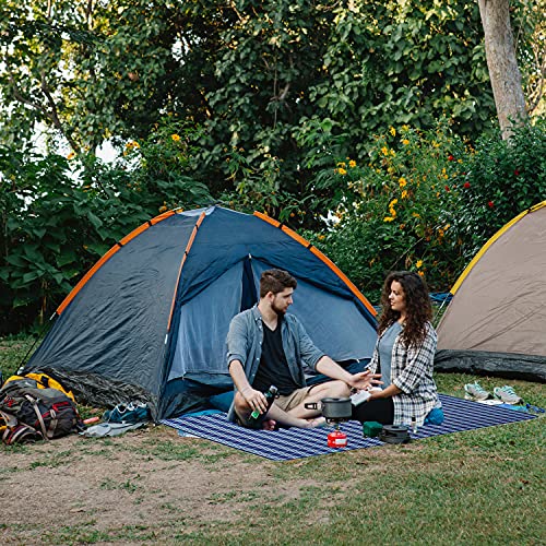 Wind Tour Waterproof Picnic Blanket with Carry Strap - Foldable Sandproof Outdoor Mat for Camping, Beach, Park - 59" x 71",Navy Blue(Single Mat) - color: 59" X 71",navy Blue(single Mat)