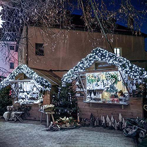 suddus 66ft 200 LED Outdoor String Lights, White Fairy Lights Battery Operated with Remote, Led Twinkle Lights for Bedroom, Wreath, Patio, Tapestry, Backyard, Garden, Christmas, Party, Indoor - color: White, size: 200LED