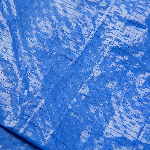 Grizzly Tarps by B-Air 6' x 8' Large Multi-Purpose Waterproof Heavy Duty Poly Tarp with Grommets Every 36", 8x8 Weave, 5 Mil Thick, For Home, Boats, Cars, Camping, Protective Cover, Blue - size: 6X8