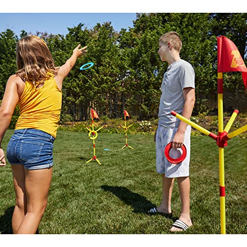 Wham-O Frisbee - Hook n Score Golf - Muli Player Game - 3 Flag Posts - 3 Mini Disc Rings