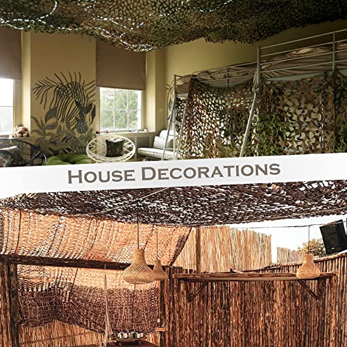 Camo Netting Camouflage Netting 6.5ft×10ft,10ft×10ft, 20ft×20ft,with Mesh Backing, Hunting Blind Nets, Sunshade Canopy, Army Tarp Fence Net for Party Decoration, Photograph and Car Cover - color: Dry Grass, size: 20ftx20ft