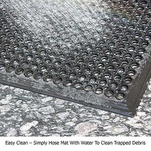 IRONGATE Rubber Doormat - 2 Pack Non Slip Anti Fatigue Indoor Outdoor Rubber Floor Mat - Heavy Duty Commercial Kitchen Ramp Pool Restaurant Garage Floor Mat - Anti Slip Bar Drainage Mat - 24x36 - size: 2 Pack - 24 x 36 Inches