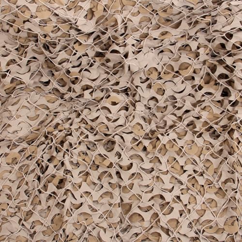 CamoSystems Reinforced Camouflage Netting | 3D Camo Nets, Waterproof & UV Protection, Silent Rip-Stop Fabric - color: Desert - Light Tan/Tan, size: Bulk Roll, 9'10" x 33 Yd L