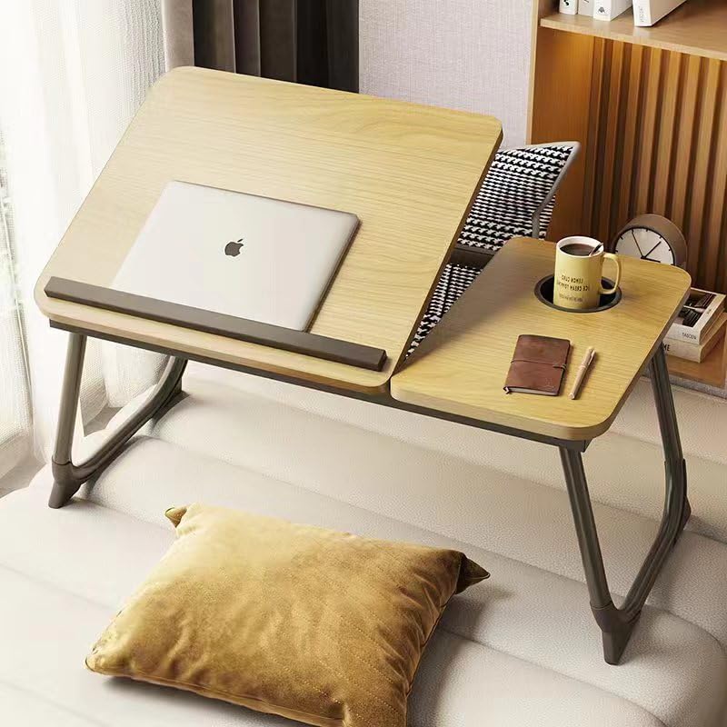 CloudTrip Laptop Desk for Bed or Couch, Lap Desk, Woking in Bed Desk, Home office Desks, Breakfast Tray, Desk with Cup Holder, Watching Movies in Bed, laptop stand for bed, Fordable Legs Desk (Walnut) - color: Walnut