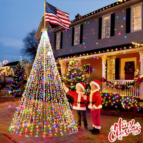 KNONEW 403ft 1000 LED String Lights Outdoor Christmas Lights 8 Modes & Timer Fairy Light Plug in Waterproof LED String Lights for Xmas Yard Tree Wedding Party Holiday Decorations (Multicolor) - color: Multicolor, size: 403FT 1000 LED