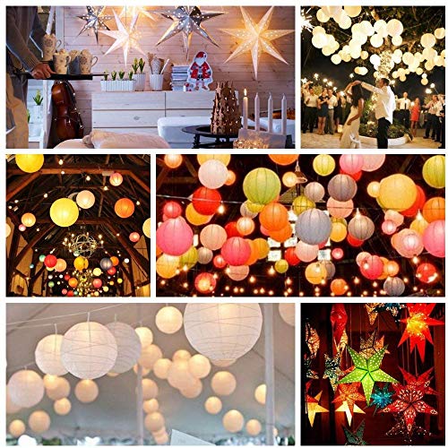 Paper Lantern Lights,Battery Operated LED Party Lights Bulbs for Paper Lantern Balloons Party Decoration, Waterproof - Warm White 12PACK - color: 12-Pack