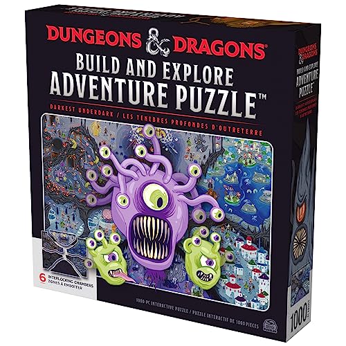 Dungeons & Dragons, Build and Explore Adventure Puzzle, DND Adult Puzzles, Dungeons and Dragons 1000 Piece Puzzles for Adults and Kids Ages 12+ - color: Build and Explore 1000pc Puzzle
