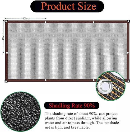 Shade Cloth for Garden - 90% Shade Neting with Grommets Outdoor Sun Shades Cover for Plant Pergola Patio Shade Mesh Tarp Greenhouse Chicken Coop Shade Cloth Black - size: 10x23ft