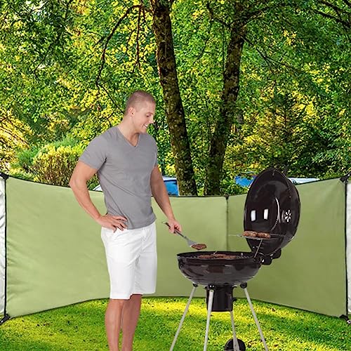 Beach Windscreen Privacy Wind Blocker with Carry Bag, Camping Windbreaks Stove Windscreen, Foldable Portable Wind Blocker, Privacy Screen for Garden Picnic Barbecue Bonfire Type A: 300X140cm (square)