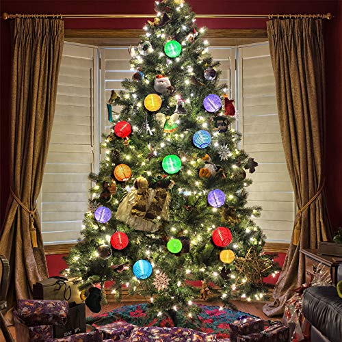 Vigdur Solar Lantern String Lights Waterproof Outdoor Indoor Decorative-String Lights Multicolor for Patio Garden Wedding Party Camping Bedroom Decor - color: Solar Colorful Lantern