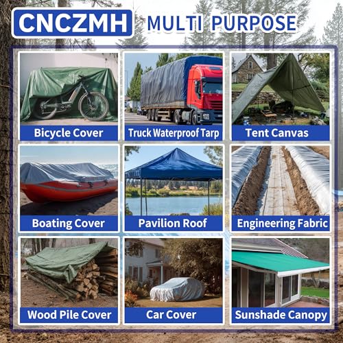 Tarp Waterproof 2.8x5 Feet 2 Pack, 8 Mil Thick Finished Size Green Poly Tarpaulin Outdoor, Metal Grommets, Reinforced Edges, Multipurpose Tarps Protective Cover for Camping Boat Plant - color: Green, size: 2.8x5ft 2 Pack