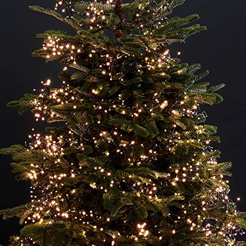 Dazzle Bright Warm White Christmas String Lights, 164ft 2000 LED Waterproof Green Wire Fairy Lights with 8 Modes, Outdoor Lights for Xmas Tree Holiday Wedding Party Christmas Decorations - color: Warm White, size: 2000 LED