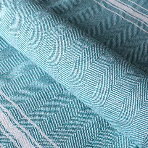 Belizzi Home Peshtemal Turkish Towel Chevron Beach Towels Oversized 36x71 Set of 6, Beach Towels for Adults, Soft Durable Absorbent Extra Large Bath Sheet Hammam Towel - Teal - color: Teal, size: 6 Pack