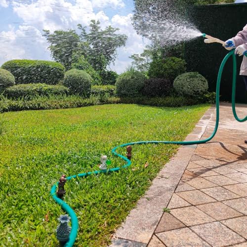 Hose Guides for Garden, 3Pcs Garden Hose Guide Stake Decorative with Roller, Hose Guide Spike Plant Protector Lawn Hose Support Spikes for Outside Lawn Yard(bud, fairy, Sun God)