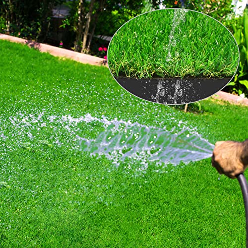 FREADEM Artificial Grass Turf for Pet Dogs 4' x 6', Fake Grass Lawn with Drain Holes, Indoor Outdoor Synthetic Grass Mat for Garden Gym Patio Balcony Playground Backyard, Height 0.8 Inch - size: 4' x 6'