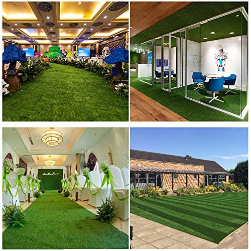 Petgrow Synthetic Artificial Grass Turf 3FTX34FT for Indoor Outdoor Dog Synthetic Grass Mat, Party Wedding Christmas Balcony Garden Astro Turf Rug,Drainage Holes Faux Fake Grass Rug Carpet for Pets - size: 3' x 34' (Rectangular)