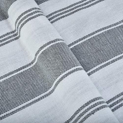 GLAMBURG Peshtemal Turkish Towel - Beach Towels Oversized 36x71 Set of 2, Cotton Beach Towels for Adults, Soft Durable Absorbent Extra Large Bath Sheet Hammam Towel - Charcoal Grey - color: Charcoal, size: 2 Pack