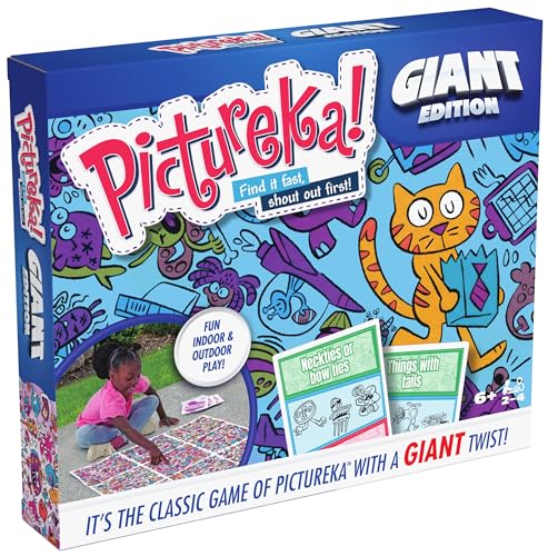 Spin Master Games, Pictureka. Giant Edition, Family Game for Indoor & Outdoor Fun with Big Oversized Board, for Family and Kids, 2-4 Players, Ages 6 & Up - style: Modern