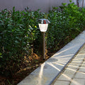 Solar LED Outdoor Lights 8-Pack Stainless Steel Pathway Landscape Lights for Outdoor Path Patio Yard Deck Driveway and Garden, (Silver) - color: Silver
