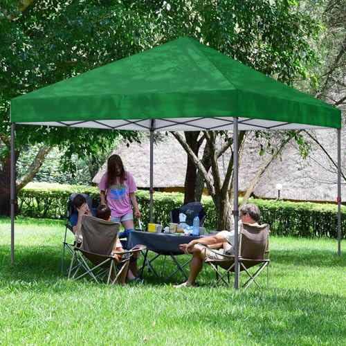 COOSHADE Durable Easy Pop Up Canopy Tent 10x10Ft, Forest Green - color: Forest Green, size: 10x10Ft