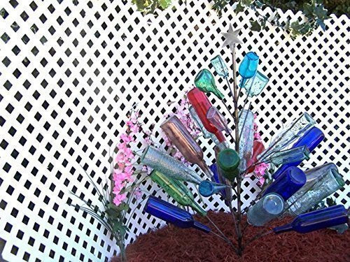 USA Christmas BOTTLE TREE ~ Holds 26 Wine Bottles ~ Yard Garden Decor Christmas Tree Style ~ 26 BOTTLE TREE ~ Yard & Garden wine bottle decor. Proudly Made in the USA ! ~ Glass wine bottletree