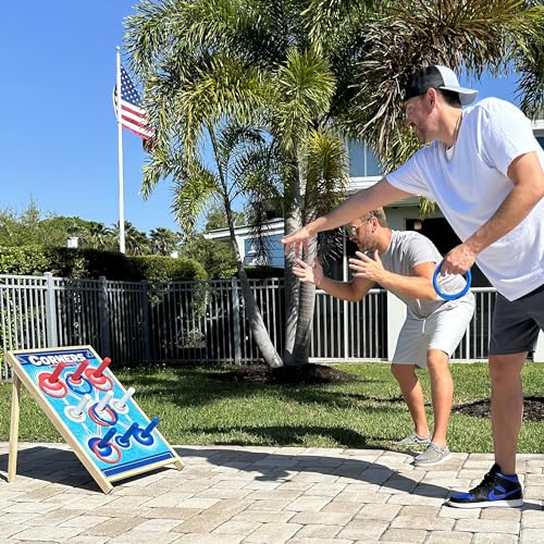 Corners Championship: Ring Toss Reinvented - Yard & Party Game, Wooden Peg Board, Competition Scoring Game, Indoor & Outdoor, Family & Friends Ages 6+