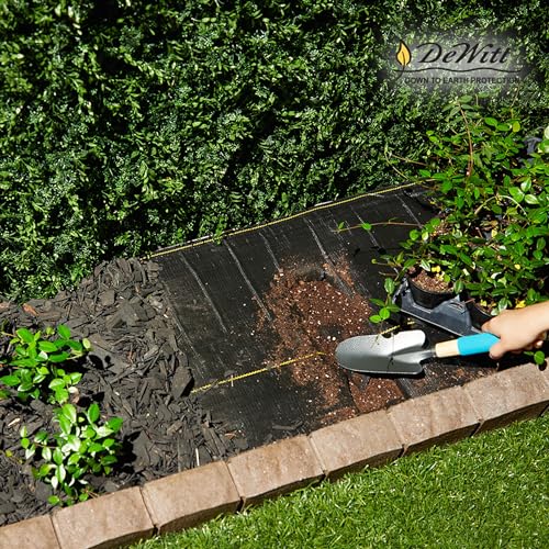 Dewitt 6-Pack Pro-5 Weed Barrier Fabric 5 oz, 6 x 250 Feet – Heavy-Duty Woven Landscape Ground Cover Mat for Raised Garden Bed, Greenhouse Gardening, Outdoor Landscaping, and Commercial Planting - size: 6 Pack, style: 6' x 250'