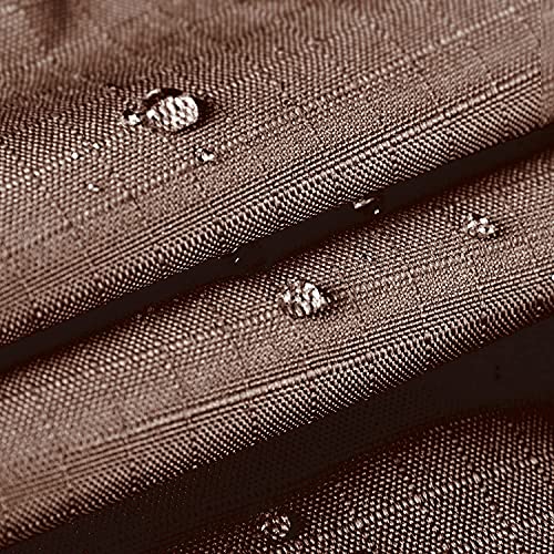 ABCCANOPY Riplock Gazebo Replacement Top for Lowe's Allen Roth #GF-12S004B-1,with Pole Coverings, Brown - color: Brown, size: Riplock Canopy+Pole Curtains