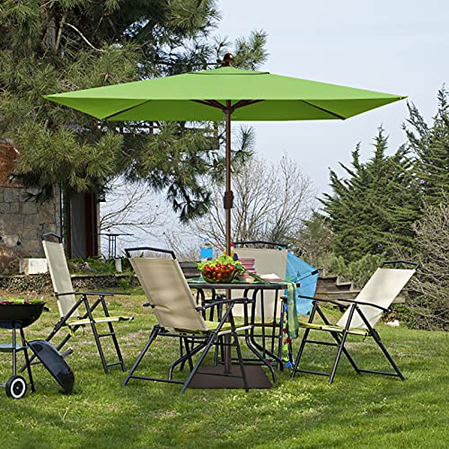 EliteShade USA 10-Year-Non-Fading 6.5x10Ft Rectangular Market Patio Umbrella, UPF 50+ UV Protection Performance Sun Umbrella, Heavy Duty Commercial Grade Outdoor Table Umbrella with Crank, Windproof Vented Top for Garden, Pool, Deck and Outdoor Playsets,