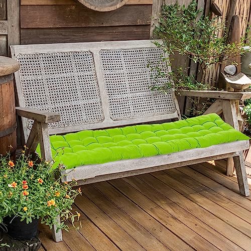 Bucherry 67 x 19 Inch Chaise Lounge Cushions Soft Lounge Chair Cushion Gravity Chair Cushion Sofa Lawn Furniture Cushion Pad with 6 Tie for Outdoor Indoor Patio Home Without Headrest (Green,2 Pcs) - color: Green
