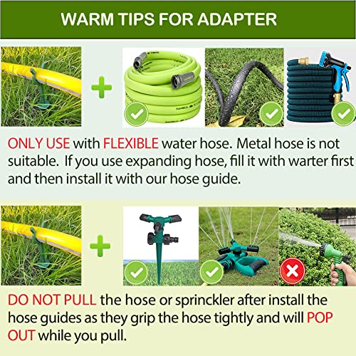Garden Hose Guide Stakes Set of 10 - Heavy Duty 5/8” Hose holder spike for Lawn & Plant Saver, Yard Soaker Support, Durable Kink-Free Watering (Fits 5/8”Hoses) - size: Fit in 5/8’’ Hoses,10pcs