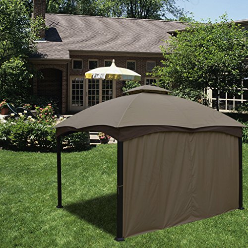 ABCCANOPY Gazebo Replacement Curtain 10'x12' - Universal Privacy Side Wall for Outdoor Gazebo, 1 Panel Only (Brown) - color: Brown, size: 10x12