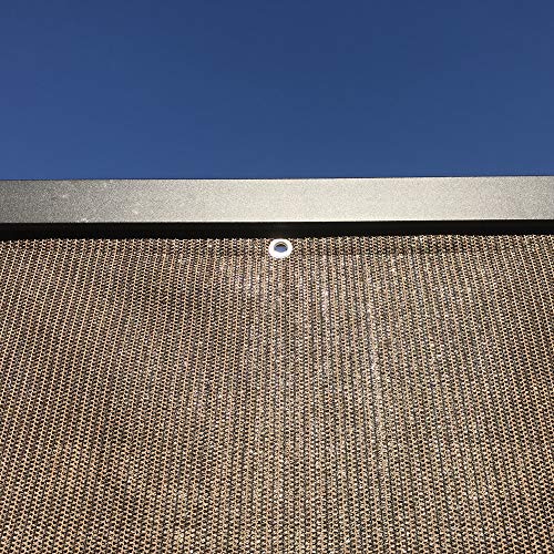 Alion Home Sun Shade Privacy Panel with Grommets and Hems on 4 Sides for Patio, Awning, Window, Pergola or Gazebo - Mocha Brown (8' W x 7' H) - color: Mocha Brown, size: 8' x 7'