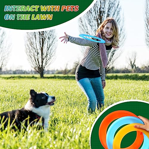 Lenwen Flying Discs Bulk Flying Rings for Kids Sports Outdoor Disc Toy Party Favor for Camping Yard Lawn Backyard Garden Pets Games Party Favors, Assorted Colors, 10 inch