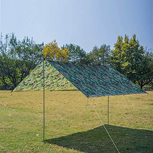 Oumefar Canopy Shade Tent Tarp High Density Rain Tent Canopy for Outdoor BBQ