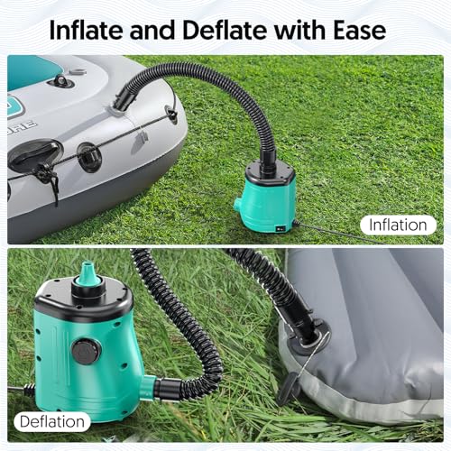 MAACOULD Electric Air Pump for Inflatables: Air Mattress Pump for Balloons Pool Floats Boat for Quick-Fill Inflator/Deflator - 400W 110V AC Inflatable for Gender Reveal Celebration Party Outdoor Home