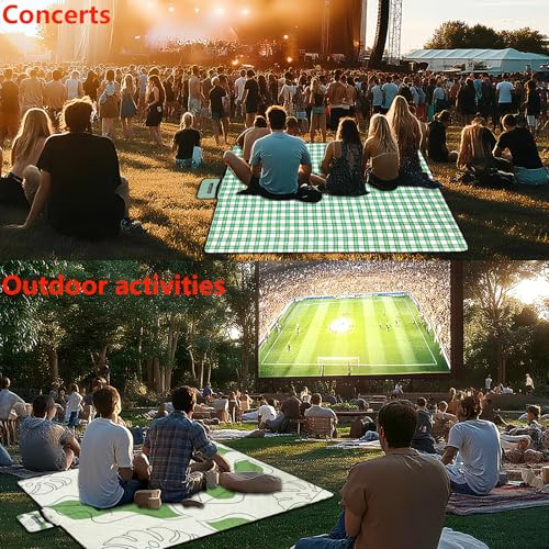 Cute Large Picnic Blanket 79"X60" Waterproof Outdoor Picnic Beach Mat Rug Sand Proof Foldable Compact & Portable Cozy Blanket for Camping Lawn Grass Hiking Concerts Tent Indoor Play Mat, Fruit & Heart - color: Fruit