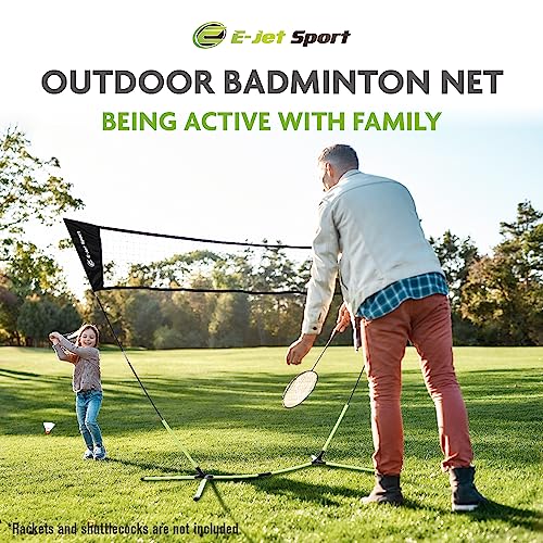 Badminton Net, Portable & Instant Setup (Tool Free Assembly) - Backyard Fun, Beach Park Picnic Outdoor Games