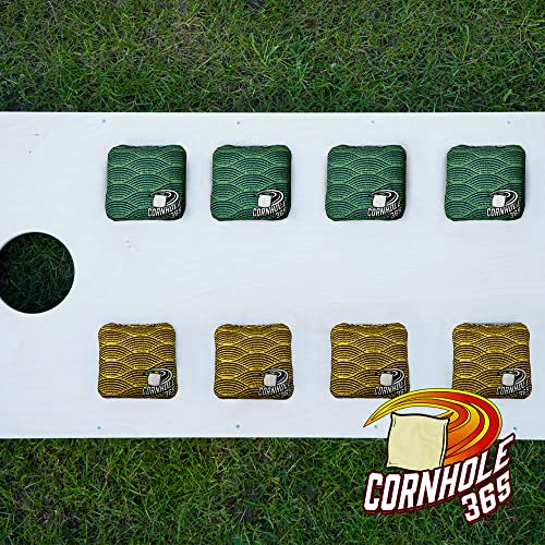 Cornhole365 Themed Cornhole Bag - All-Weather, Heavy-Duty & Durable Polyester Fabric, Resin Filling, Double-Stitched Duck Cloth - Professional Cornhole Bean Bags for Indoor & Outdoor Use - Set of 8 - color: Geometric